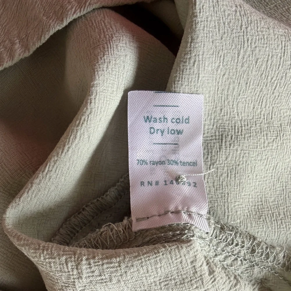Marine Layer Sage Green V Neck Button Down Blouse Size XS